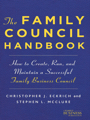 cover image of The Family Council Handbook